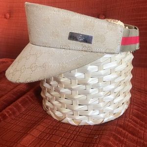 VTG 90s GUCCI GG Monogram Sun Visor
